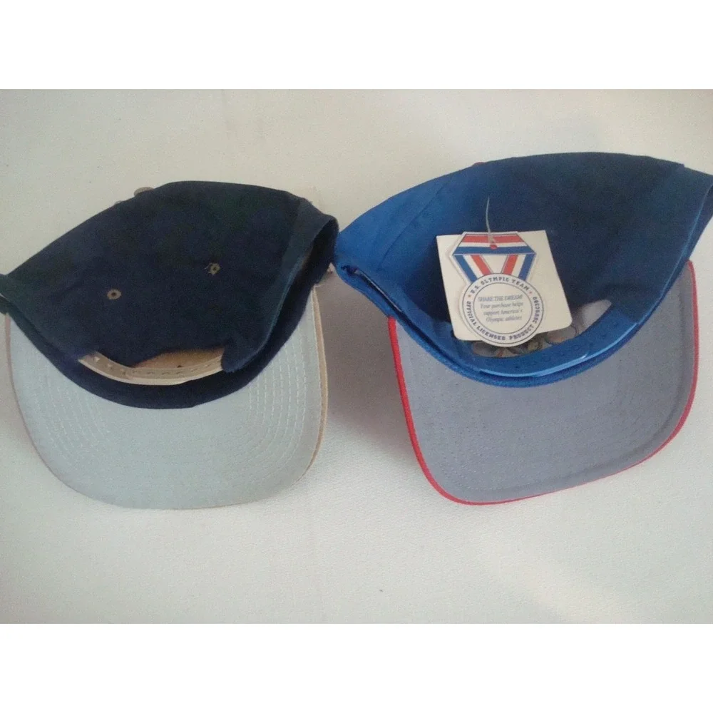 2PC LOT‎ USA OLYMPICS LOGO 7 1996 ATLANTA NEW HAT CAP DEADSTOCK  VINTAGE T8